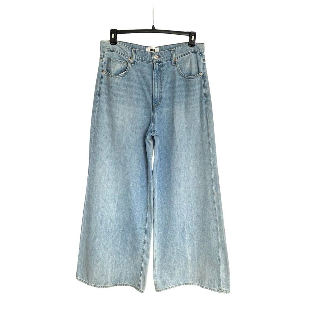 PAIGE Cameron Wide Leg Jeans Women's 31 High Rise Light Wash Vintage-Inspired